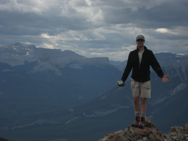 Closeup of Nate on summit
