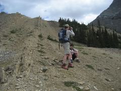 Spine up ascent of Roche Miette