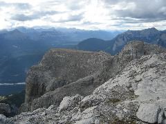 Large mountain, tiny man