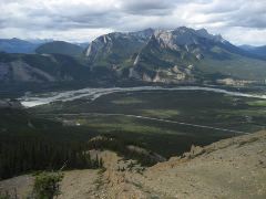 Looking across the Athabasca River valley