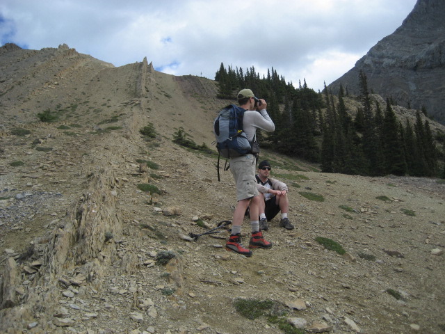 Spine up ascent of Roche Miette