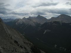 Looking southeast up a valley